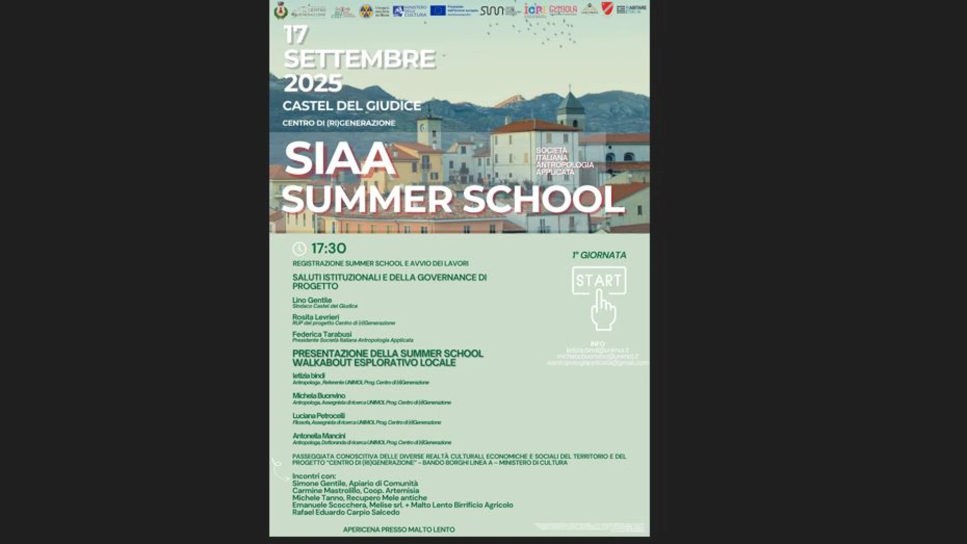 Aree interne e rigenerazione territoriale, antropologi da tutta Italia a Castel del Giudice